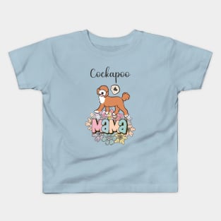 Red and White Cockapoo Mama  2 Kids T-Shirt